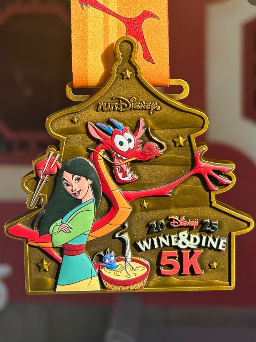 RunDisney Wine & Dine 2025 5K Mulan Medal